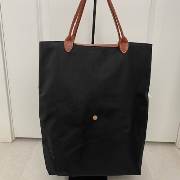 Vintage LONGCHAMP Black Le Pliage "Cabas" Modele Dispose Tote Bag - Picture 4 of 16